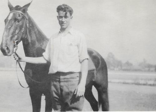 young John with horse